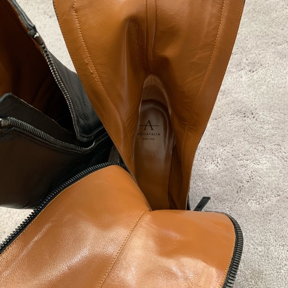 Aquatalia Black Heeled Boots size 9.5 - Picture 7 of 11